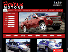 Tablet Screenshot of heritagemotorsaz.com
